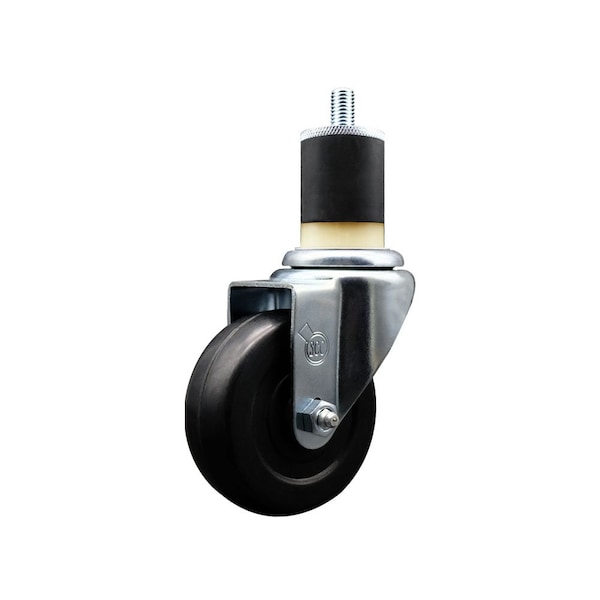 3.5'' Hard Rubber Wheel Swivel 1-7/8'' Expanding Stem Caster